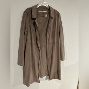 Kensie Tan Suede Dress / Jacket Matching Set - L/XL - NEVER WORN